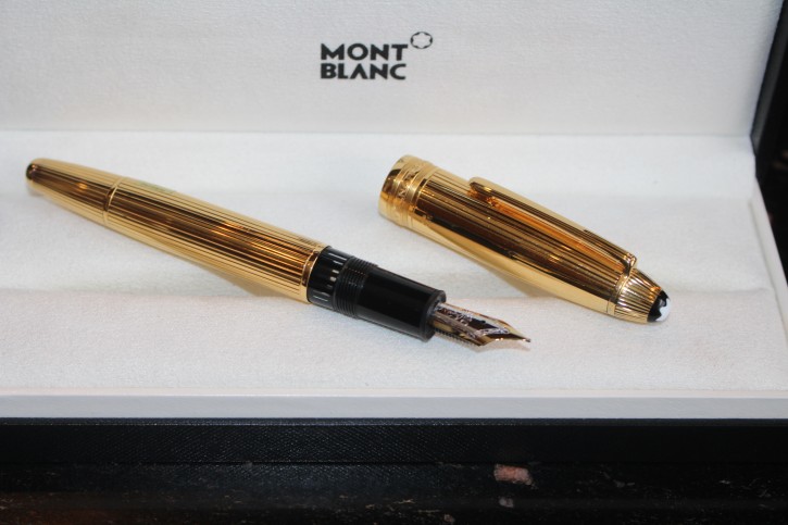 Montblanc Meisterstück Le Grand N° 146 Solitaire 925er Silber vergoldet Füllfederhalter