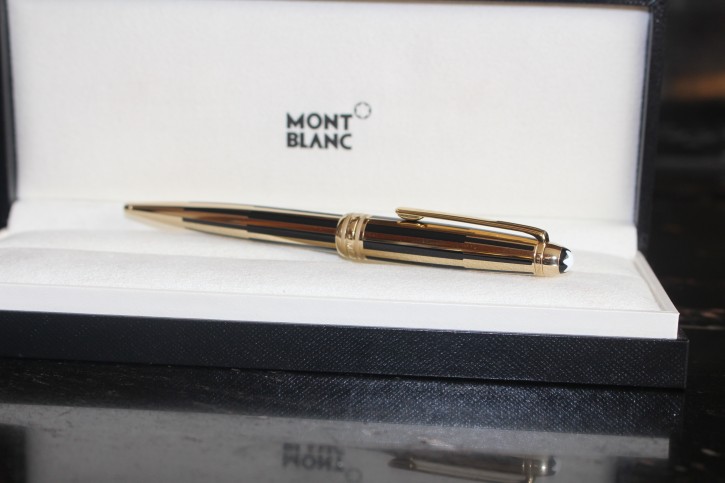 Montblanc Meisterstück Solitaire Gold & Black Kugelschreiber Id. Nummer 35981