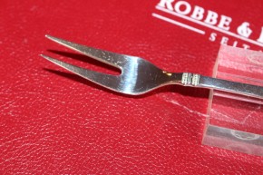 R&B Robbe & Berking kleine Wurst Gabel Rosenmuster 800er Silber ca. 15cm & 21g