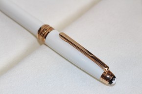 Montblanc Meisterstück White Solitaire Red Gold Kugelschreiber ID 113325