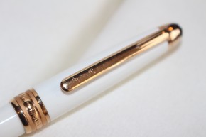 Montblanc Meisterstück White Solitaire Red Gold Kugelschreiber ID 113325