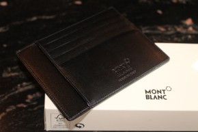 Montblanc Meisterstück 6cc Wallet / Karten Mappe Leder in schwarz, Mont Blanc