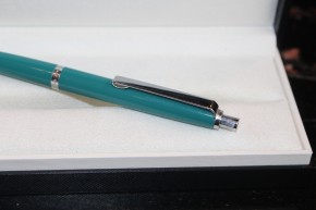 Montblanc Traveller N° 690 Kugelschreiber in TÜRKIS und Silber aus 80er Jahre