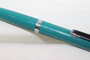 Montblanc Traveller N° 690 Kugelschreiber in TÜRKIS und Silber aus 80er Jahre