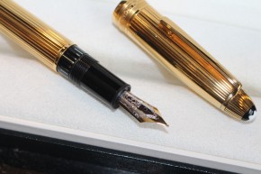 Montblanc Meisterstück Le Grand N° 146 Solitaire 925er Silber vergoldet Füllfederhalter