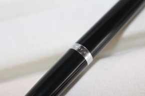 Montblanc Traveller N° 690 Kugelschreiber in Schwarz und Silber aus 80er Jahre Neu