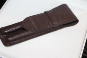 Montblanc Soft Leather 2er Lederetui in Braun aus den 60er Jahren, Mont Blanc