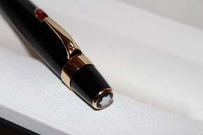 Montblanc Boheme ROUGE Gold Line Kugelschreiber / Ballpoint Pen